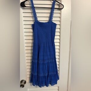 Steve Madden Royal Blue Smocked Tiered Sundress